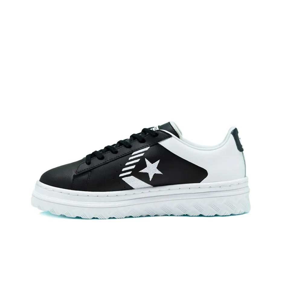 Converse Cons Pro Leather Skateboard Shoes Unisex Low Top Black/White