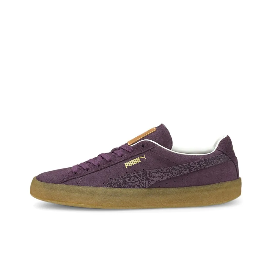 PUMA Suede Series Crepe Low Топ Скейтборд Кроссовки Унисекс Фиолетовый