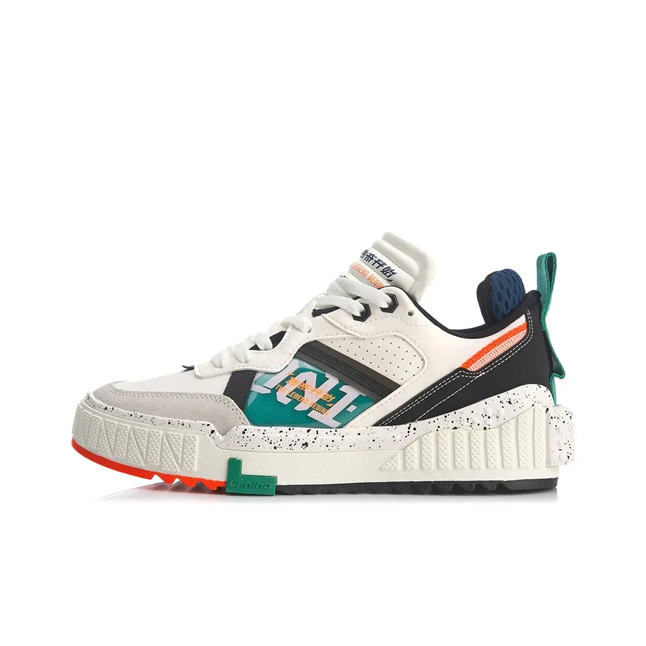 LINING 001 UNBLOCK Skateboard Shoes Men Low Top Pepper Green