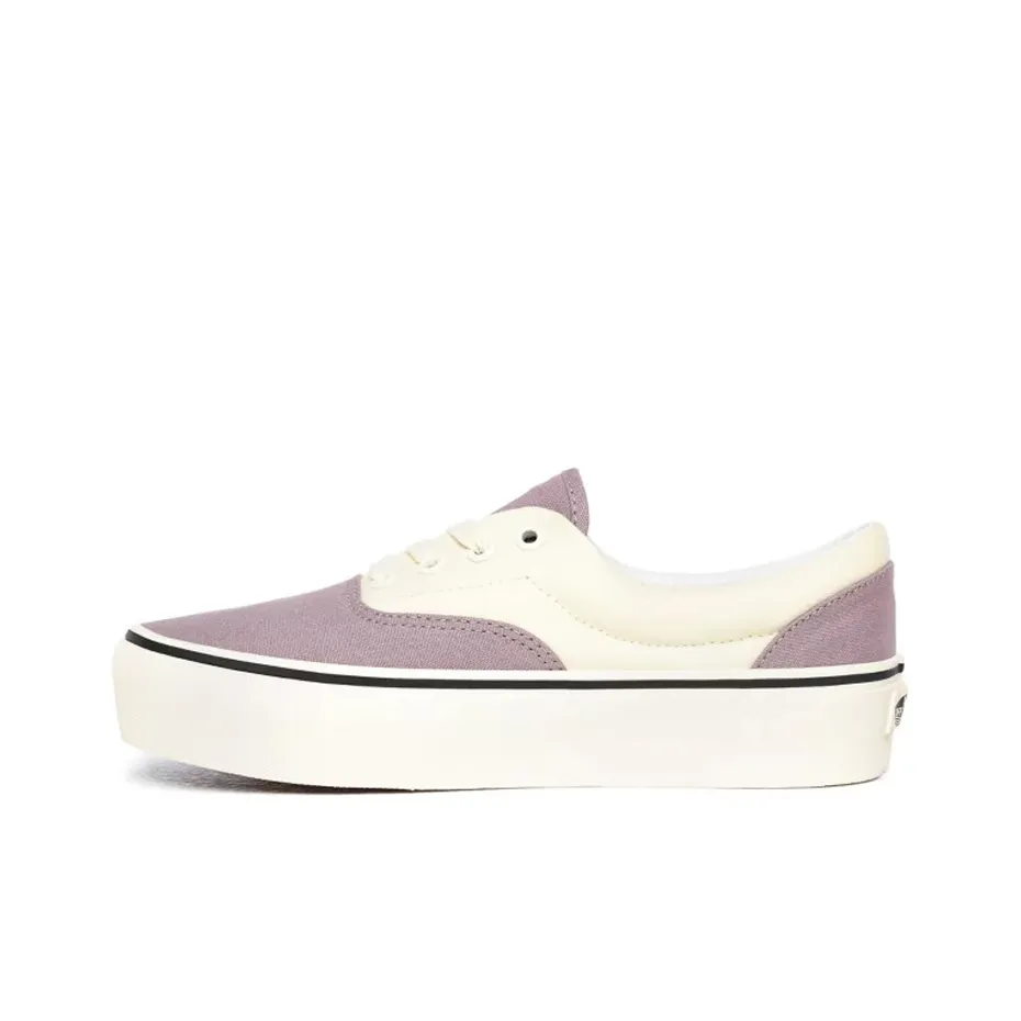 Vans Era 2 Тон Платформа Низкие Кроссовки для Скейтбординга Унисекс Белый Фиолетовый