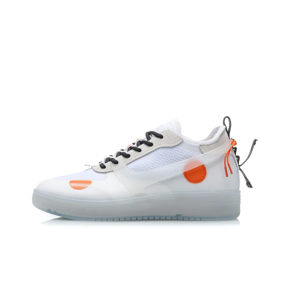 LiNing CF COUNTERFLOW Tracing Slip Resistant, Abrasion Resistant, Lightweight Low Top Skateboard Shoes Men's White