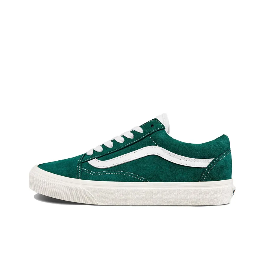 Vans Old Skool Collection Skateboard Shoes Unisex Low Top White/Green