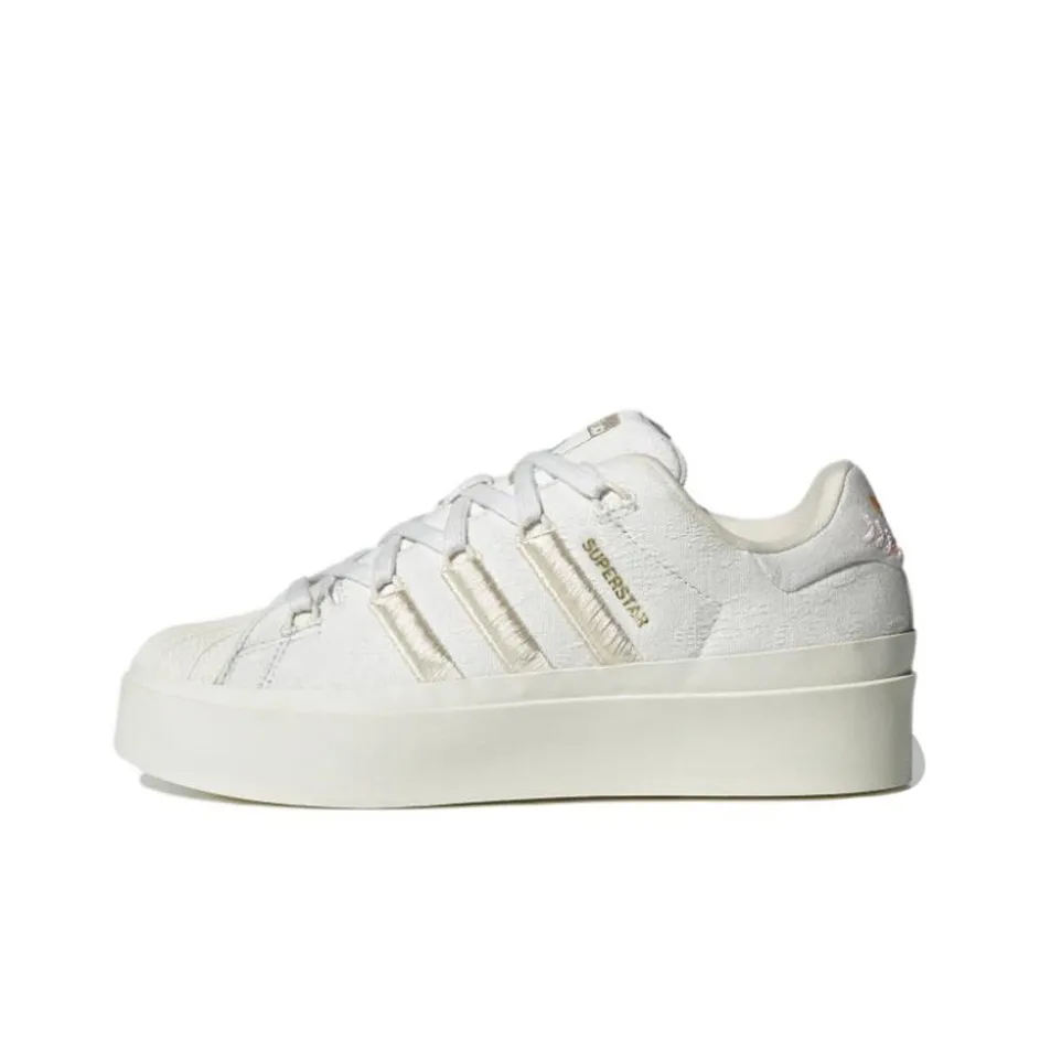 Adidas Originals Superstar Bonega Low Топ Скейтборд Кроссовки Женские Бежевые