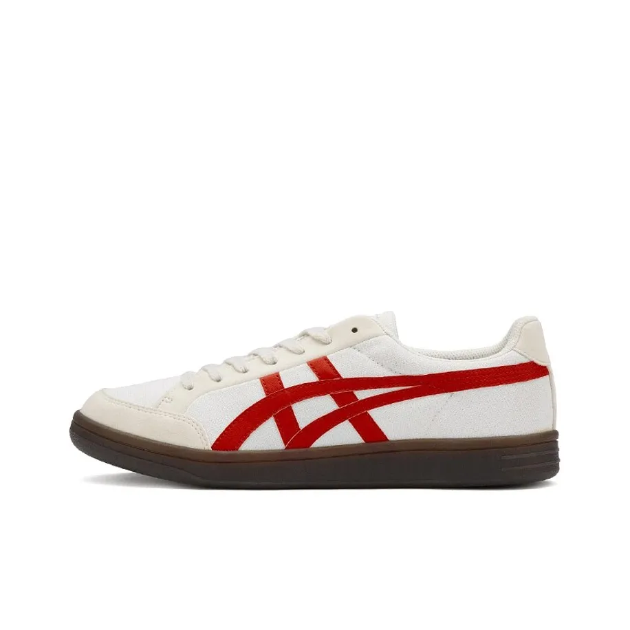 Onitsuka Tiger Advanti Low Топ Скейтборд Кроссовки Унисекс Бежевый Белый Красный