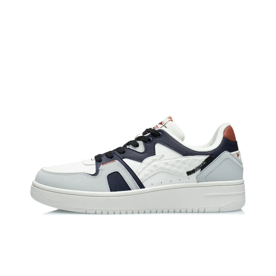 Подкладка Slip-Resistant Shock Absorbers с устойчивостью к истиранию Низкие кеды для скейтбординга Мужские Белый Черный