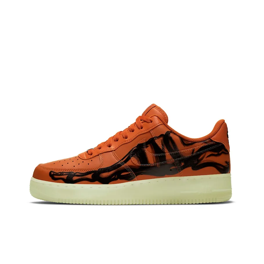 Nike Air Force 1 Low Orange Skeleton Halloween 2020
