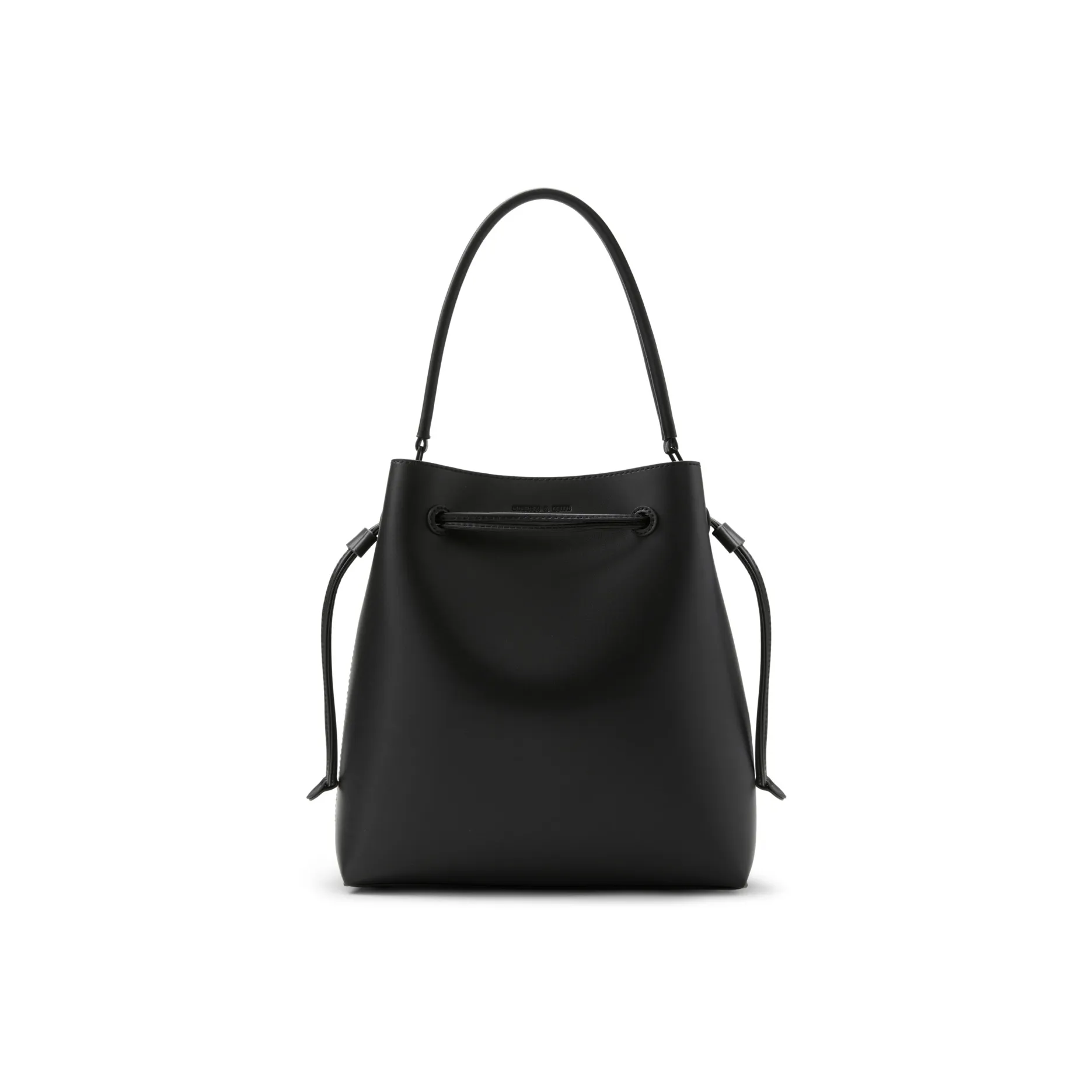 CHARLES KEITH Полиуретан Одно Плечо Сумка Большая Женская Глубокий Черный Бежевый