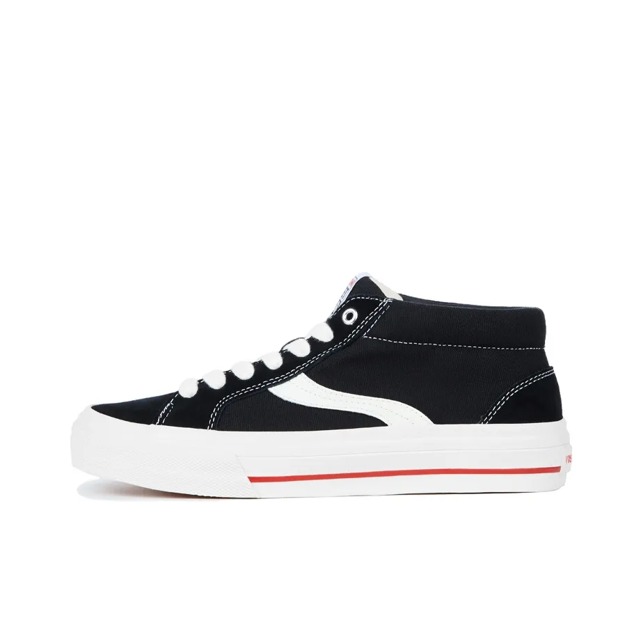 Odd CIRKUS x Vision Street Wear Slip Resistant Shock Absorbers Mid Top Skateboard Shoes Unisex Black