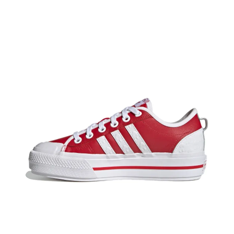 Adidas Nizza Rf Platform Heart Embossed Scarlet Women's