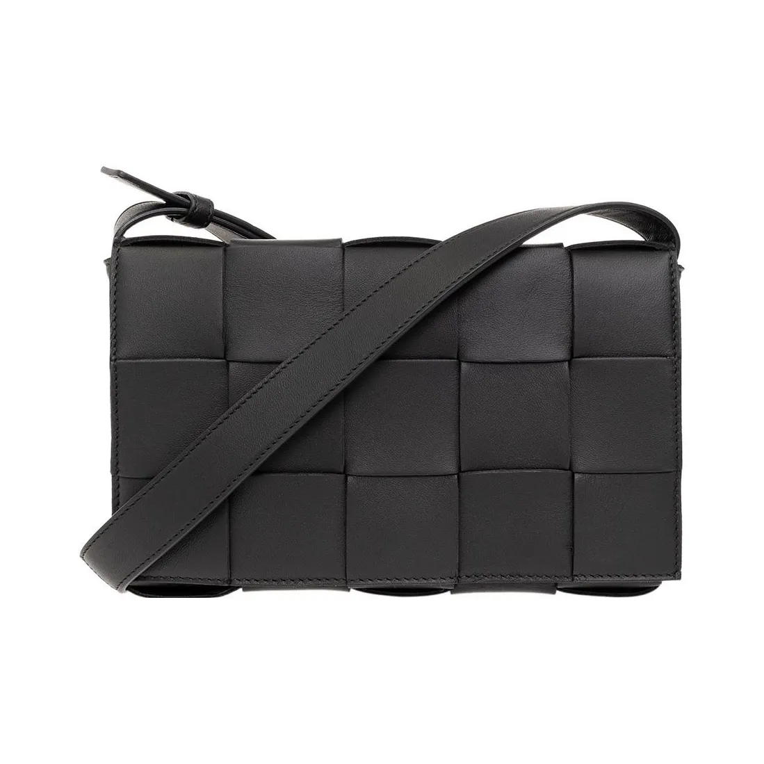 Bottega Veneta CASSETTE Sheepskin Tofu Bag, Shoulder Bag, Crossbody Bag Regular Women's Black