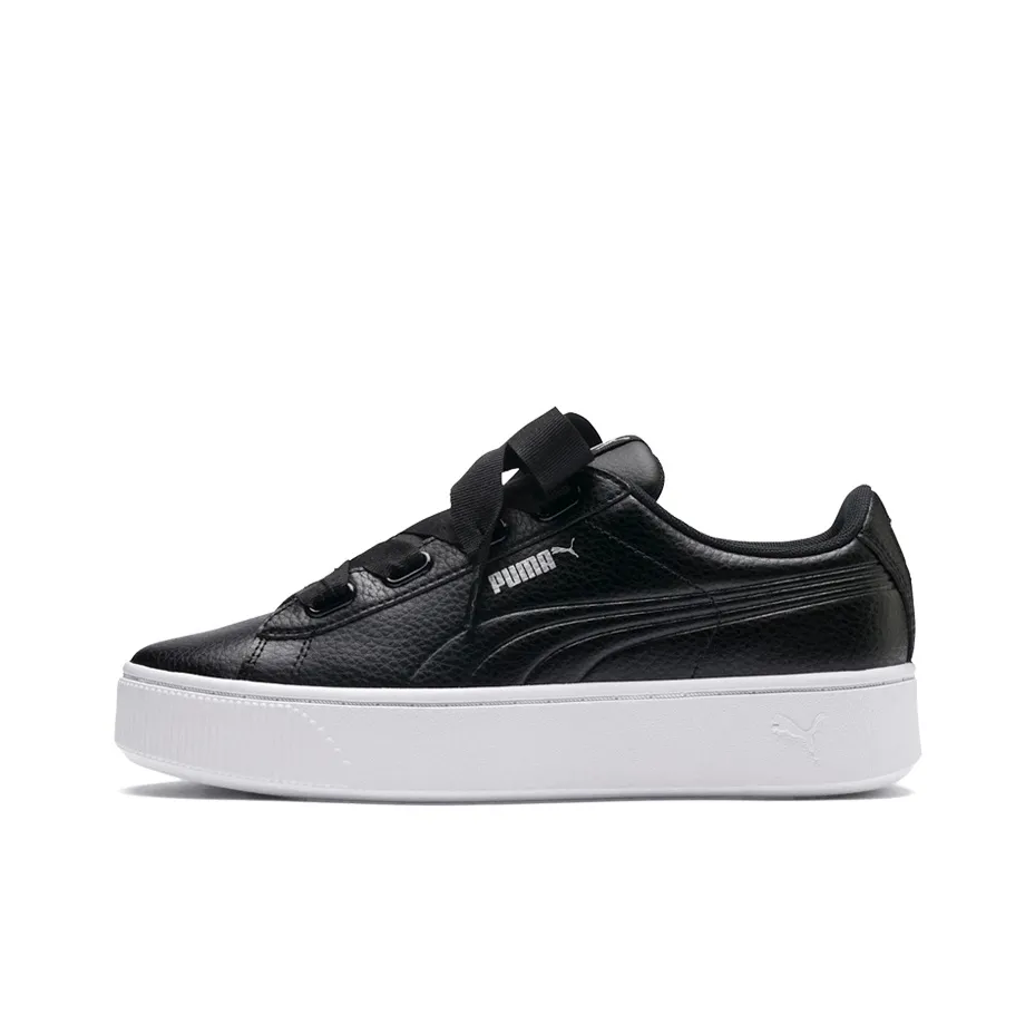PUMA Vikky Stacked Ribbon Core Sneakers Black/White Women's