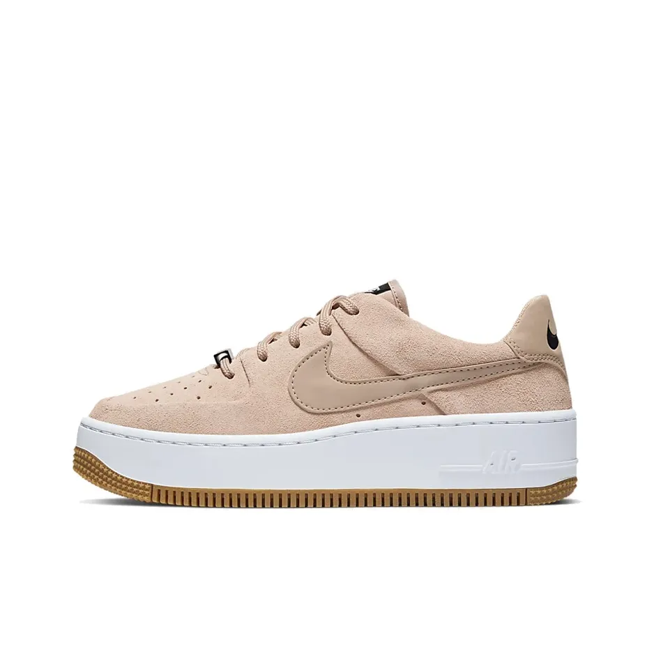 Nike Air FORCE 1 Non Slip Легкий Низкий Топ Скейтбординг Кроссовки Женские Бежевый Умбра