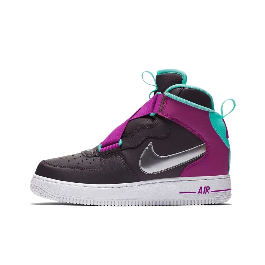 Nike Air Force 1 High Топ Скейтборд Кроссовки Женские Черные Фиолетовые