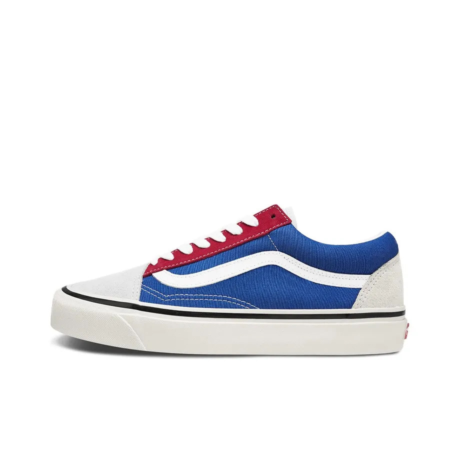 VANS Old Skool Low Топ Скейтборд Кроссовки Унисекс Белый Синий