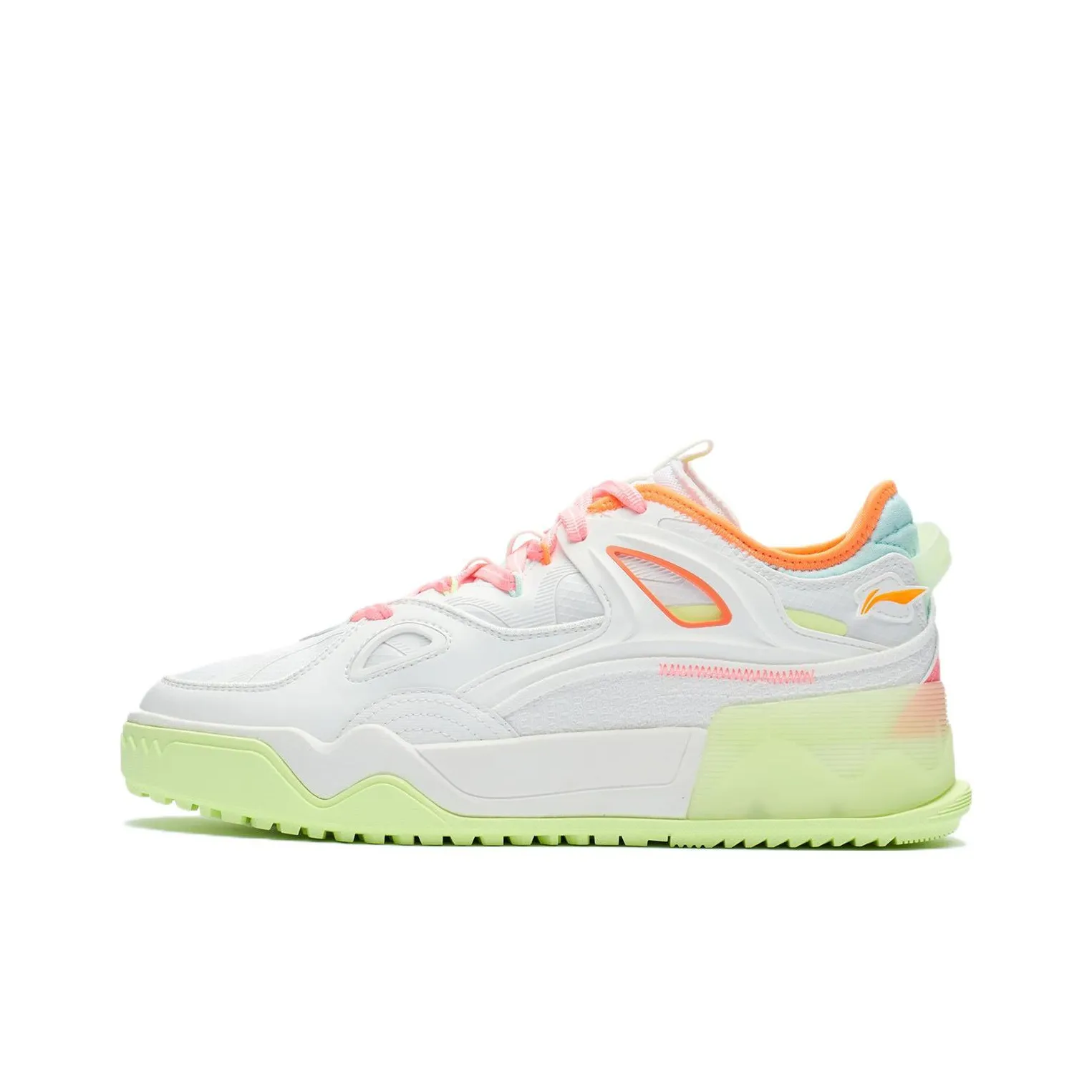 LiNing Meteor Twinkle Star Abrasion Resistant Breathable Low Top Skateboard Shoes Men's Fluorescent Shimmer Pink