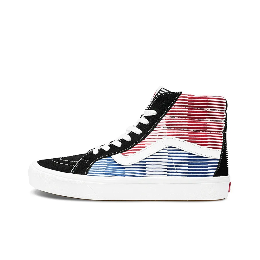 VANS SK8 Reissue Высокие Кроссовки для скейтбординга Унисекс Красные Синие Полосы