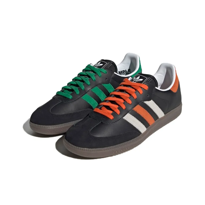 Adidas Originals Samba Low Топ Скейтборд Кроссовки Унисекс Черный Зеленый Серый