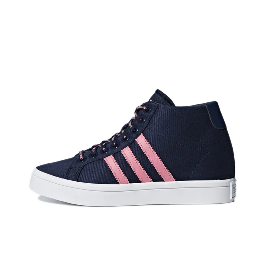 Adidas Originals Courtvantage Heel 3ST 'Black White Pink' Women's