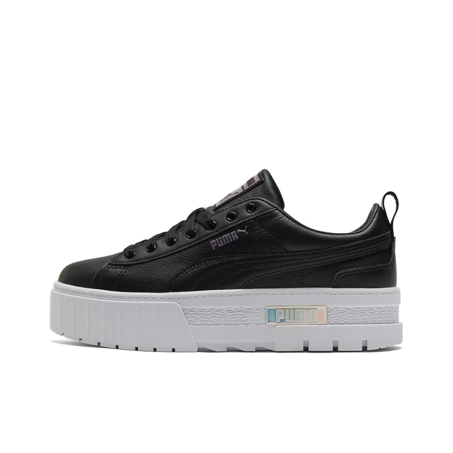 PUMA Mayze Lth Iridescent Sneakers Black/White Women's