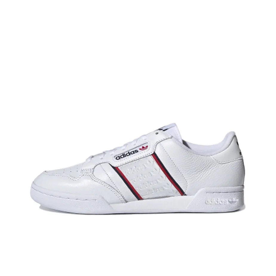Adidas Originals Continental 80 Low Топ Скейтборд Кроссовки Унисекс Белый Красный Черный