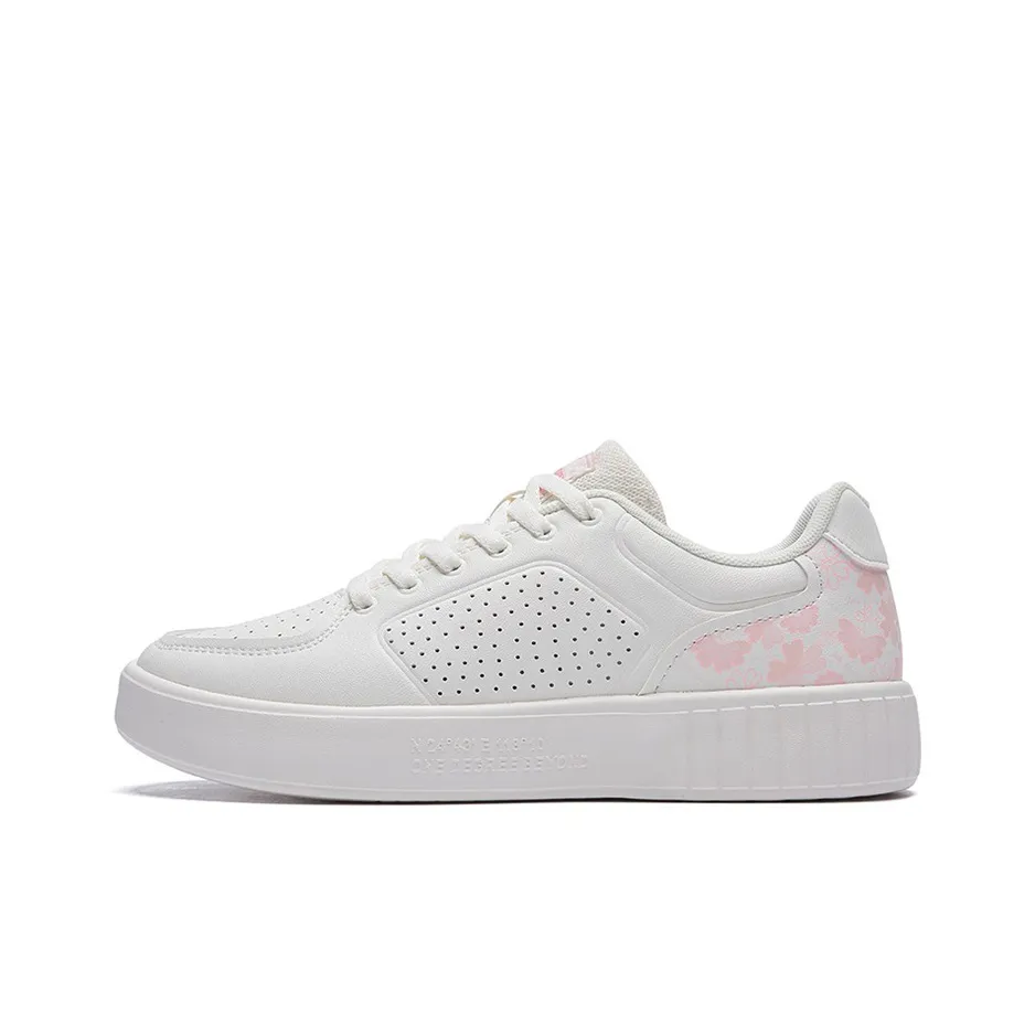 361° Breathable Low-Top Skateboard Shoes Women's White Pink