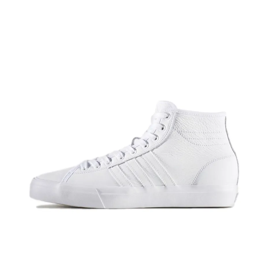 Adidas Originals Matchcourt Anti Slip Wear Resistant Mid Top Skateboard Shoes Men's White