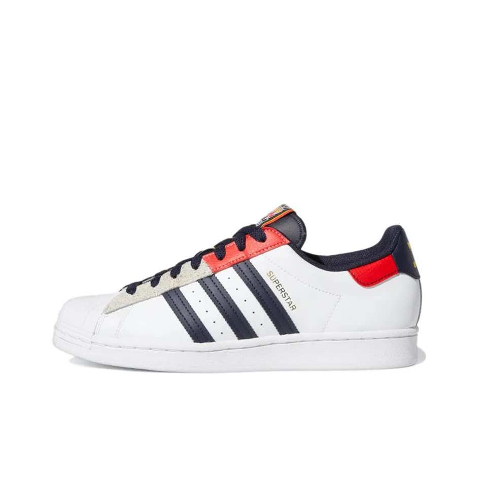 Adidas Originals Superstar Series Slip-Resistant Низкие Кроссовки для Скейтбординга Мужские Белые Красные Синие