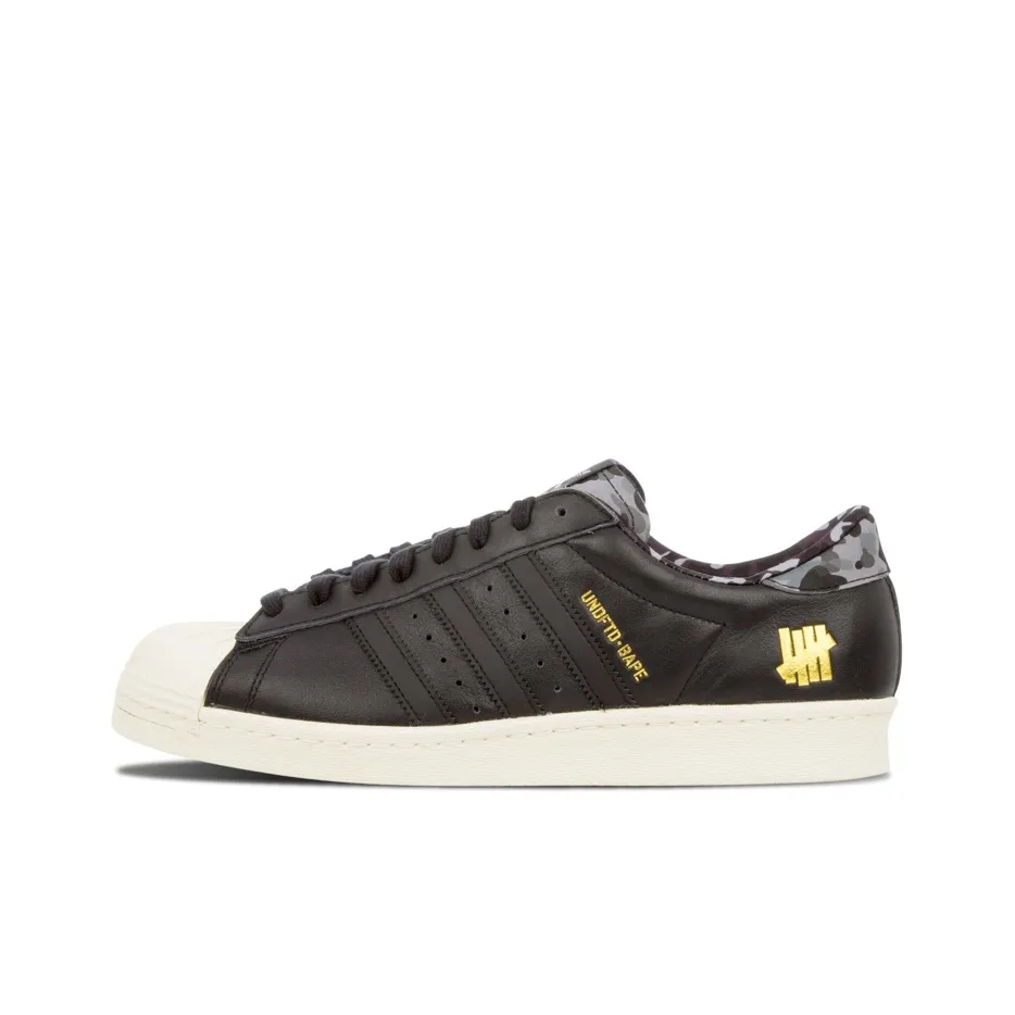Adidas Superstar 80s Undefeated Bape Black