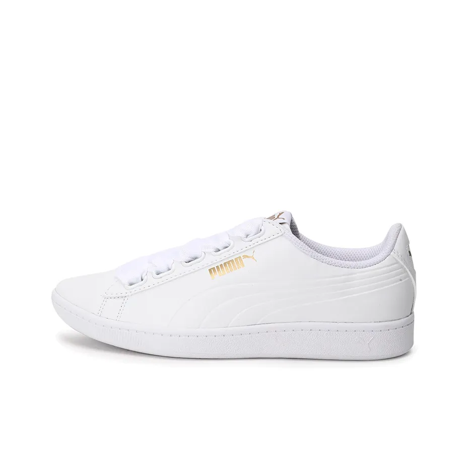PUMA Vikky Ribbon Low Top Скейтборд Кроссовки Женские Белые Золотые