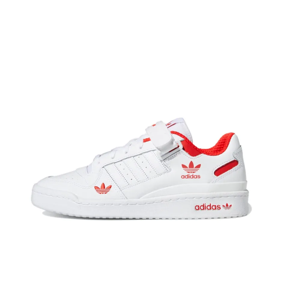 Adidas Originals FORUM Low Топ Скейтборд Кроссовки Унисекс Белый Красный