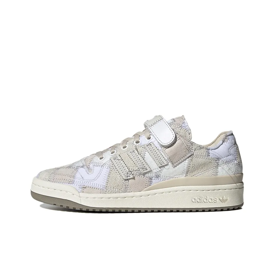 ATMOS X ADIDAS ORIGINALS FORUM 84 Low 'RECOUTURE' Низкие Скейтборд Кроссовки Унисекс Серый Белый