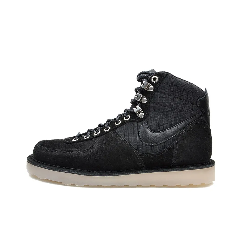 Nike Air Approach Warm Slip-Resistant Cushioning Wear-Resistant High-Top Skateboard Shoes Men's Black