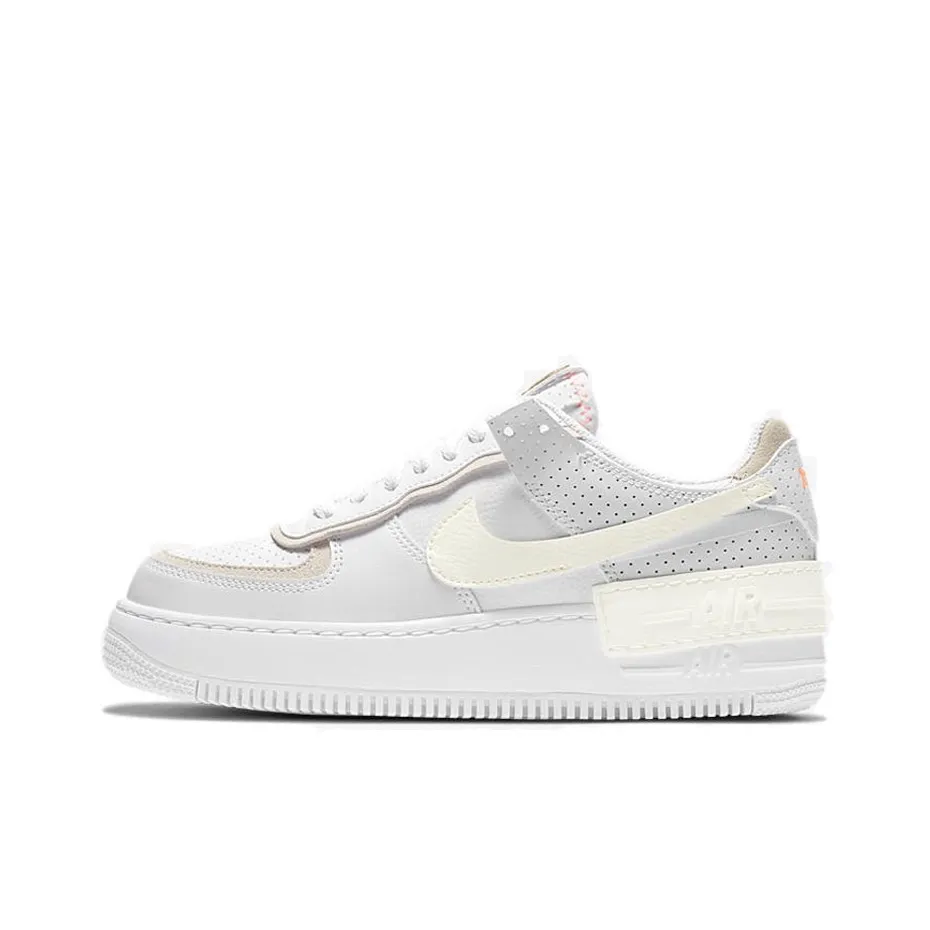 Nike Air Force 1 Shadow Парус Deconstruction Покрытие Slip-resistant Низкий топ Скейтбординг Кроссовки Женские Белый Парус