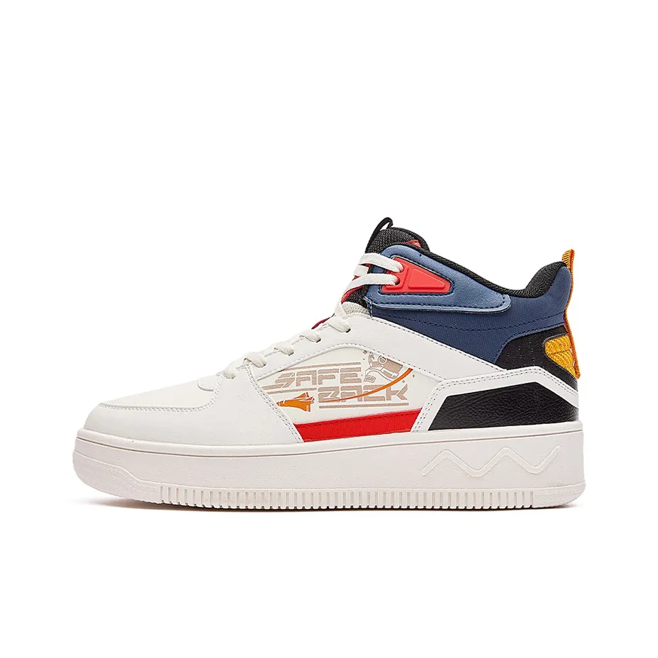 361° Slip Устойчивый к истиранию Высокий топ Зимние утепленные Скейтбординг Кроссовки Мужские Белый Синий