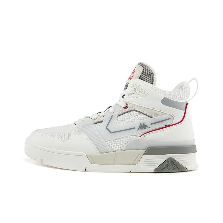 KAPPA Аbrasion Resistant Верхняя одежда Resistant High Top Скейтбординг Кроссовки Unisex Белый Серый