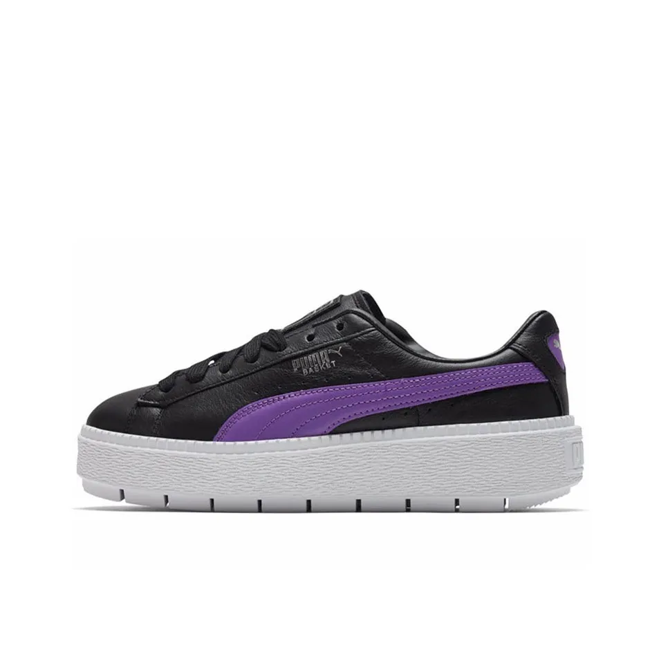 PUMA Platform Trace Baseplate Shoes For Black/Purple Women's