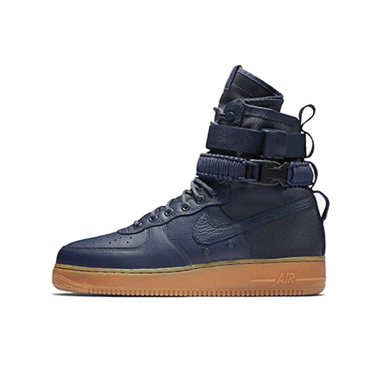 navy blue high top air force 1