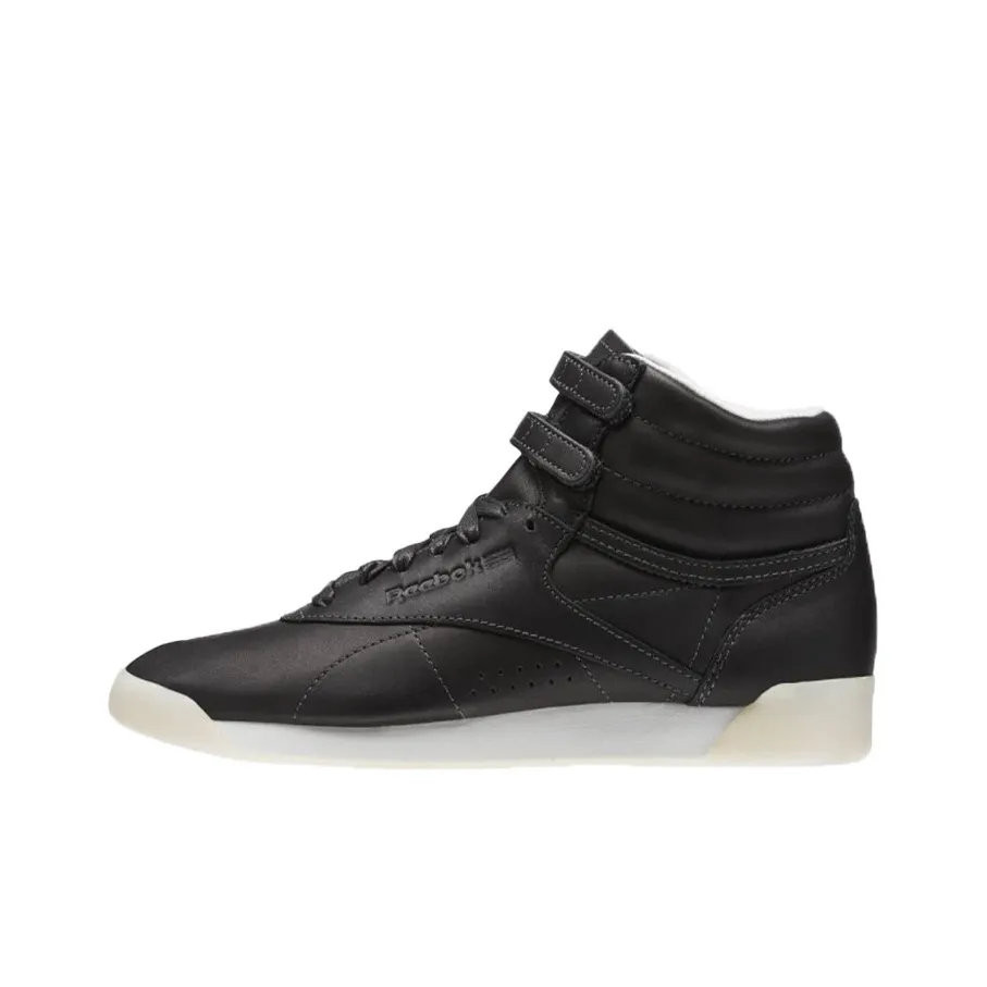 Reebok Freestyle Hi High Top Skateboard Shoes Women's Black