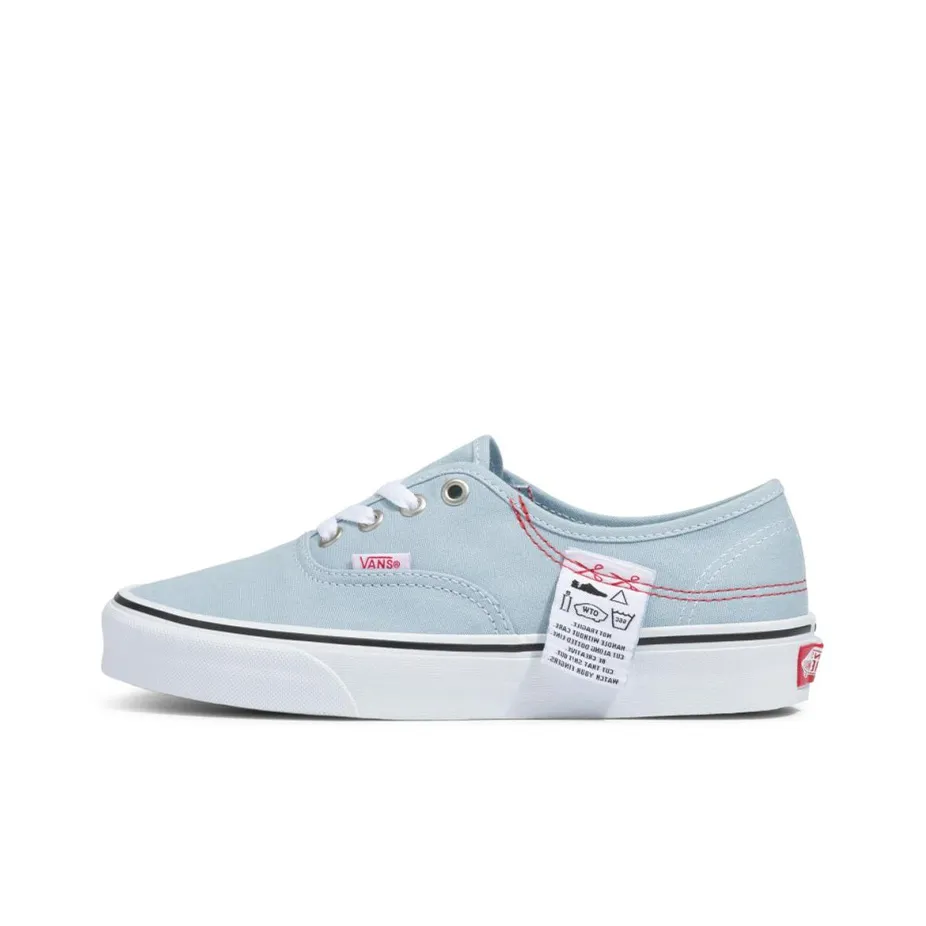 Vans Authentic Washed Patch Low Top Casual Canvas Skate Shoes Unisex Blue Red