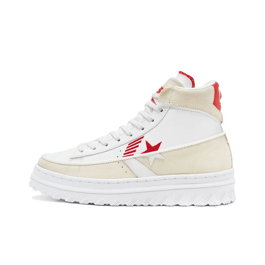 Converse Cons Pro Leather Skateboard Shoes Unisex High Top White/Red