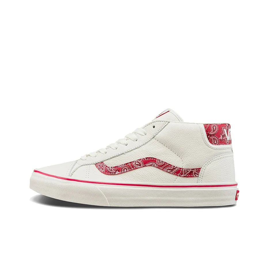 Vans Mid Skool Легкий и Износостойкий MID Топ Скейтборд Кроссовки Унисекс Экрю