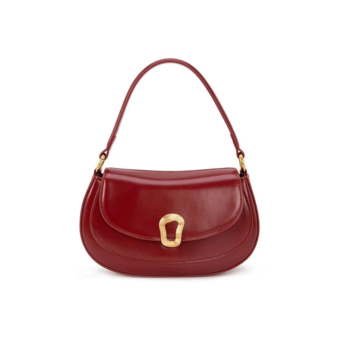 VENOF Genuine Cow Leather Bride Wedding Bag, Everyday Vintage Saddle Bag, Shoulder Bag Trumpets Women's