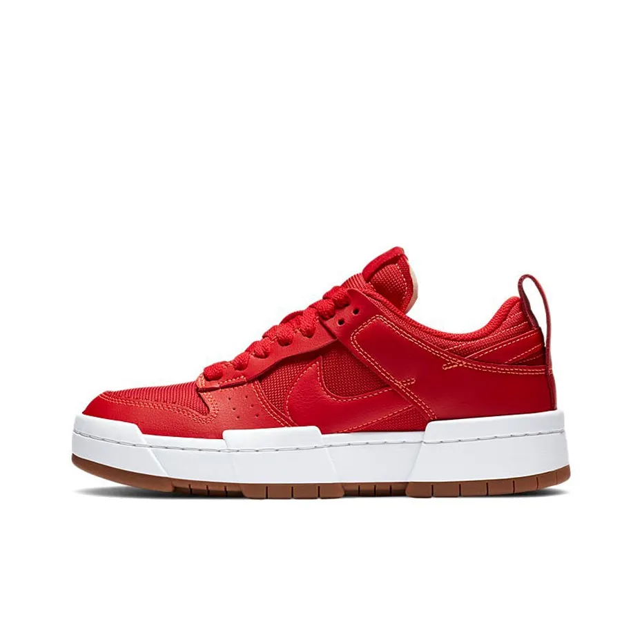 Nike Dunk Disrupt Slip-Resistant Abrasion-Resistant Low-Top Skateboard Shoes Women's Red White Найк Dunk Disrupt противоскользящие устойчивые к истиранию низкие кеды для скейтбординга женские красные белые