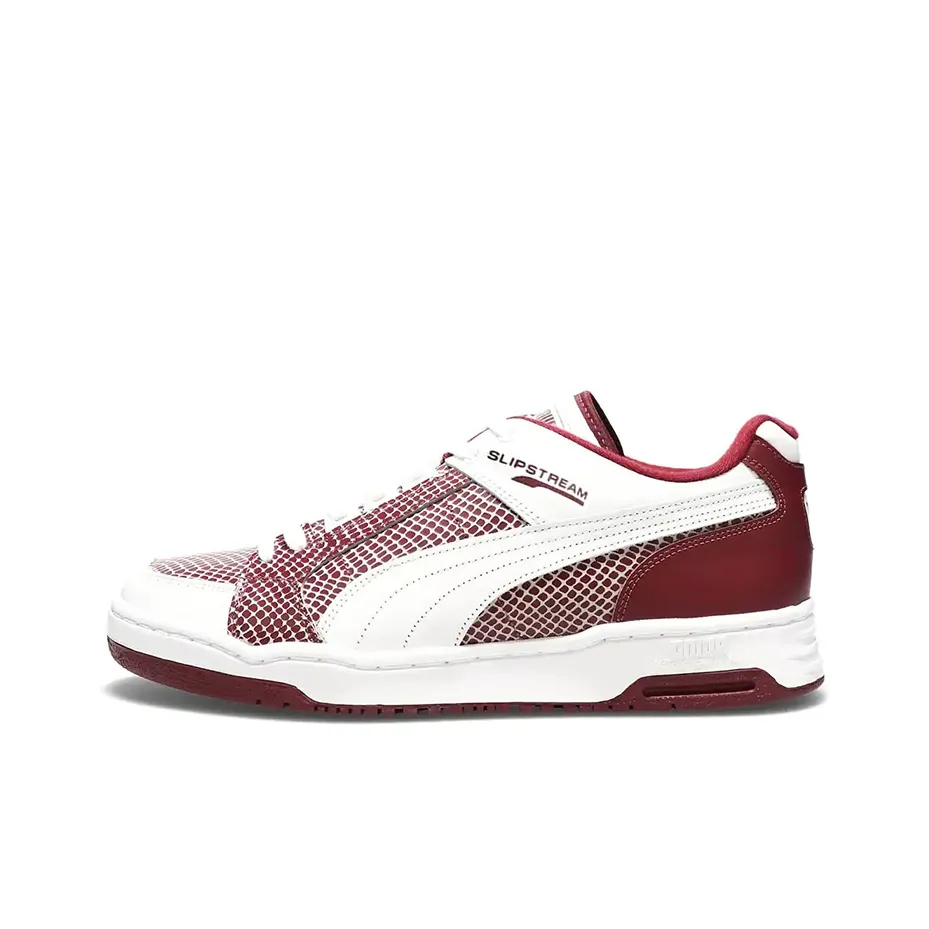 PUMA Slipstream Skateboard Shoes Men Low-Top White/Burgundy