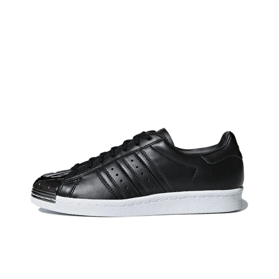 Adidas Originals Superstar 80s Low Топ Скейтборд Кроссовки Женские Обсидиановый Черный
