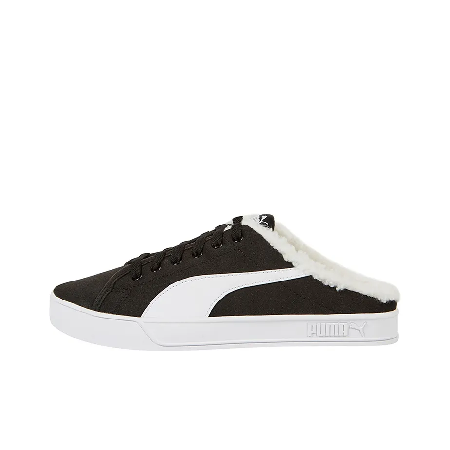 PUMA Bari Mule Low-Top Скейтборд Кроссовки Унисекс Черный Белый