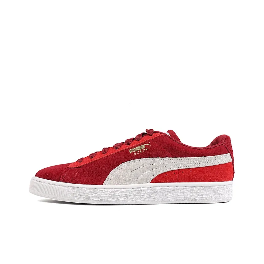 PUMA Suede Classic Low Топ Скейтборд Кроссовки Унисекс Красный