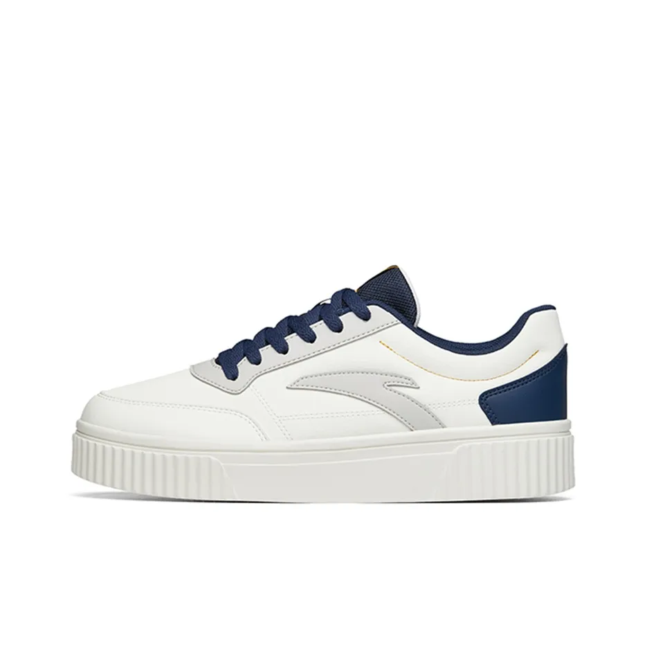 ANTA Life Collection Печенье Цвет Обувь Устойчивая к износу Дышащая Низкий Топ Скейтбординг Кроссовки Мужские Белый Серый Синий