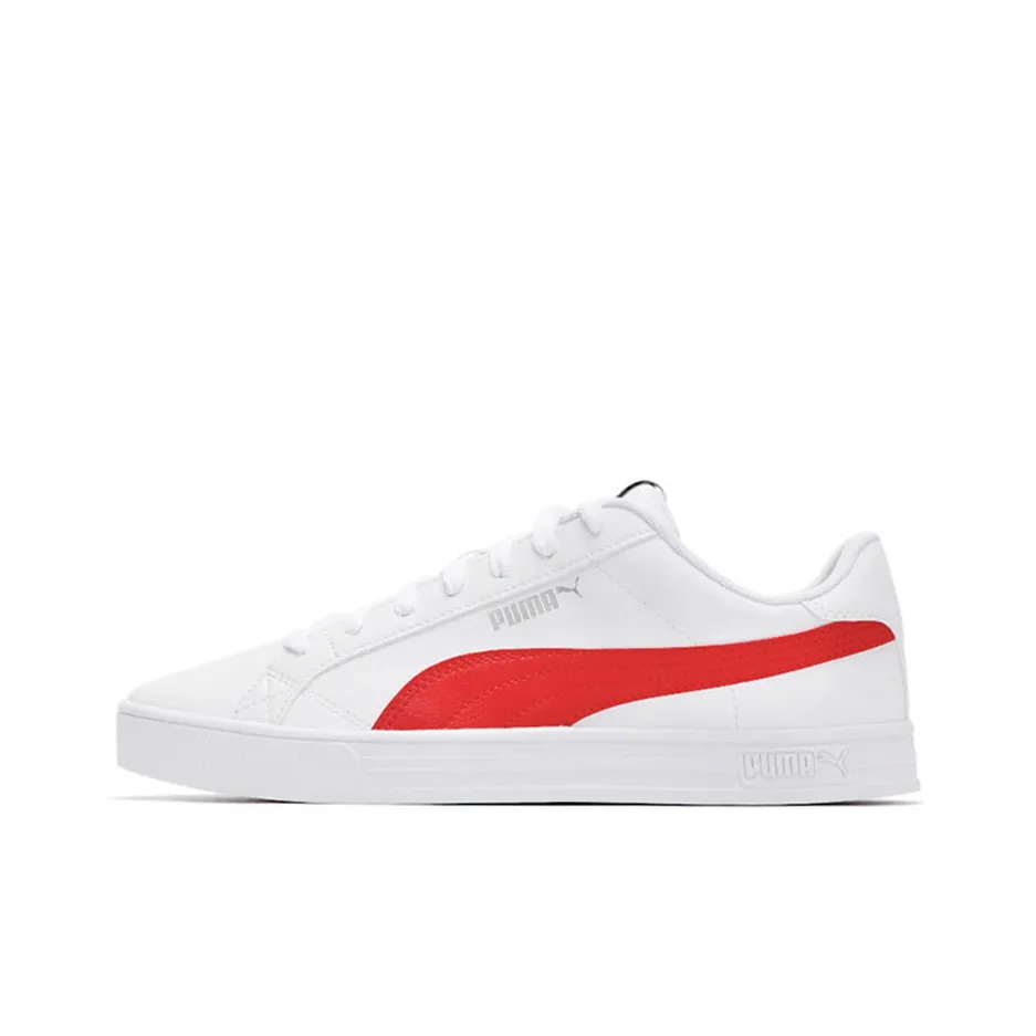 PUMA Smash Vulc V3 Легкие и Дышащие Низкие Кроссовки для Скейтбординга Унисекс Преппи Красный