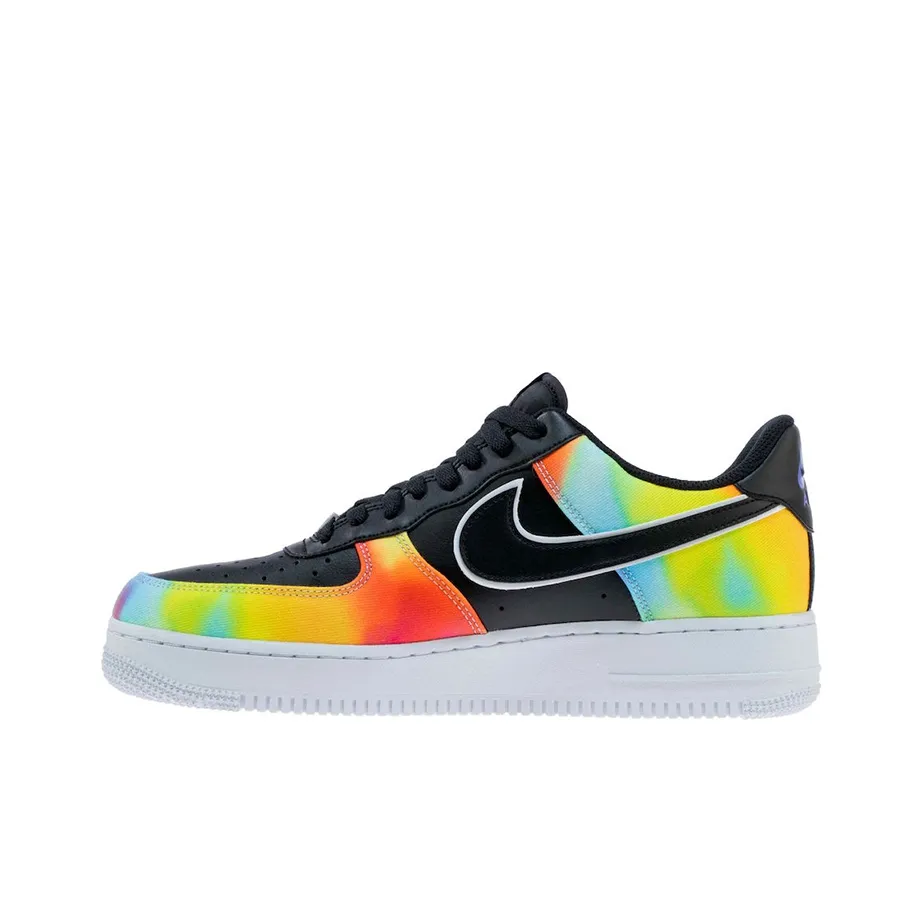 Nike Air FORCE 1 Non Slip Легкий Низкий Топ Скейтбординг Кроссовки Мужские Черный Зеленый